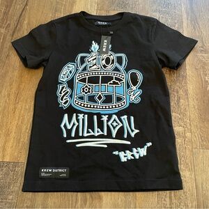 Krew District 10 million gaming Black Tee New M